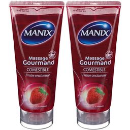 MANIX® Gourmet-Massagegel essbare Erdbeere