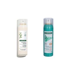 Klorane® Shampoo mit Hafer und Ceramiden + Klorane® Trockenshampoo mit Brennnessel & Vitamin E für dunkles Haar