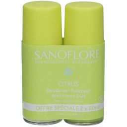 SANOFLORE Déodorant Roll-On 24h Citrus x2