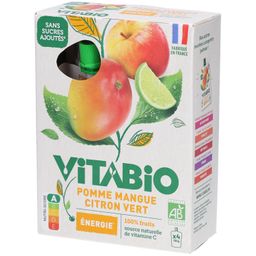 VITABIO Frucht-Trinkflaschen Apfel Mango Limette