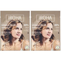IROHA NATURE Masque comblement des rides et anti-âge avec triple acide hyaluronique