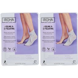 IROHA NATURE Chaussettes de gommage et d'exfoliation à l'acide glycolique