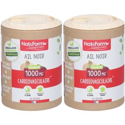 Nat&Form Fermentierter schwarzer Bio-Knoblauch in Kapseln