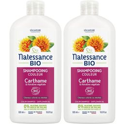 Natessance Bio Color Shampoo Färberdistel und pflanzliches Keratin Coloriertes Haar