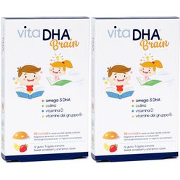 VitaDHA Brain Kapseln mit Erdbeer- und Zitronengeschmack