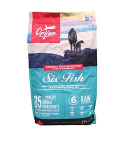 ORIJEN Six Fish – Trockenfutter für Hunde aller Lebensphasen mit Wildfisch