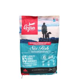 ORIJEN Six Fish – Trockenfutter für Hunde aller Lebensphasen mit Wildfisch