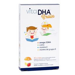 VitaDHA Brain Kapseln mit Erdbeer- und Zitronengeschmack