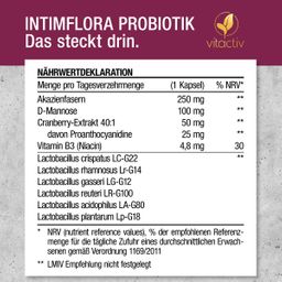 Vitactiv - INTIMFLORA PROBIOTIK - Milchsäurebakterien
