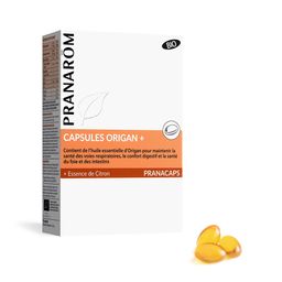 Pranarom Capsules Origan + Essence de Citron Organischer Oregano + Zitronenessenz Aromatische Widerstandskapseln