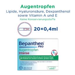 Bepanthen® Pro Augentropfen Intense Monodosen bei sehr trockenen Augen