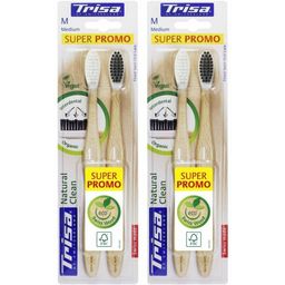 TRISA 2 Medium Zahnbürsten Natural Clean