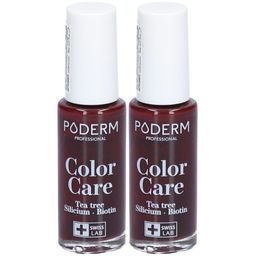 Poderm Color Care Teebaum Nagellack Nr 437 Rouge Noir
