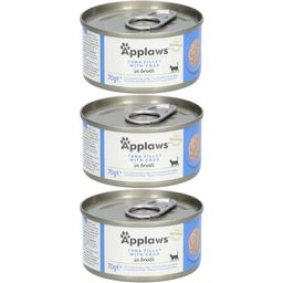 APPLAWS Nourriture humide pour chats avec filet de thon et chair de crabe