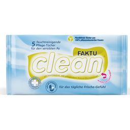 FAKTUclean feuchtreinigende Pflegetücher für sensible Haut im Analbereich, pH-hautneutral,  parfümfrei und ohne Alkohol oder Farbstoffe. 30 Stk.