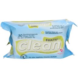 FAKTUclean feuchtreinigende Pflegetücher für sensible Haut im Analbereich, pH-hautneutral,  parfümfrei und ohne Alkohol oder Farbstoffe. 30 Stk.