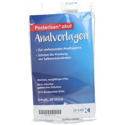 Posterisan akut Analvorlagen – Zum Schutz der Wäsche beispielsweise vor Salbenrückständen oder Nässen und leichten Blutungen bei Hämorrhoidenbeschwerden