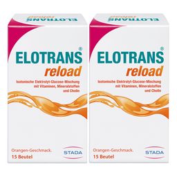 Elotrans® reload - Poudre à boire végétalienne - après une activité intense ou en cas d'épuisement, mélange isotonique d'électrolytes et de glucose