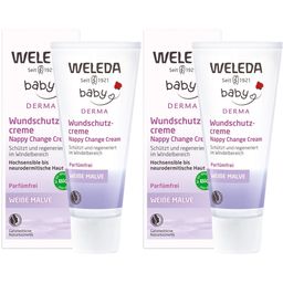 WELEDA Crème protectrice pour bébés à la mauve blanche - Crème pour le change sans parfum, protège, régénère & soigne