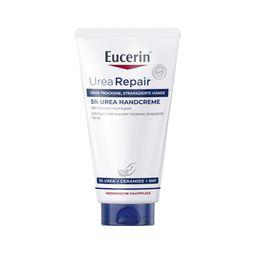 Eucerin® UreaRepair 5% Urea Handcreme schützt und pflegt sehr trockene und strapazierte Hände intensiv