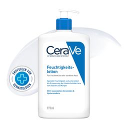 CeraVe Feuchtigkeitslotion: Körperlotion für trockene bis sehr trockene Haut für Gesicht und Körper