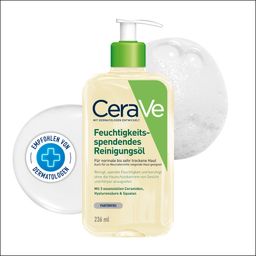 CeraVe Feuchtigkeitsspendendes Reinigungsöl: sanfter Reinigungsschaum für normale bis sehr trockene Haut