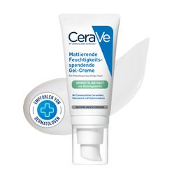 CeraVe Mattierende Feuchtigkeitsspendende Gel-Creme: Spendet Feuchtigkeit und absorbiert überschüssigen Talg bei öliger und fettiger Haut