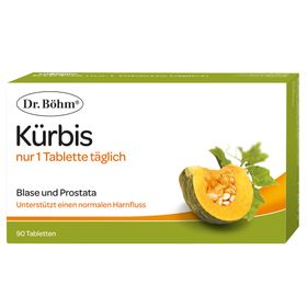 Dr. Böhm® Kürbis nur 1 Tablette täglich – Bei nächtlichem Harndrang zur Unterstützung von Blase & Prostata