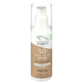 Laboratoires de BIARRITZ ALGAMARIS Bio-zertifizierte getönte Sonnencreme SPF30 für das Gesicht hell