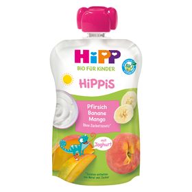 HiPP HiPPiS Gourde de fruit - Pêche Banane Mangue