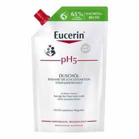 Eucerin pH5 Duschöl – Rückfettende Reinigung für trockene, strapazierte Haut mit natürlichen Pflegeölen