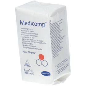 Medicomp® Vliesstoffkompressen steril 4-lagig 5 cm x 5 cm