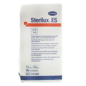 Sterilux® ES Hydrophile Mullkompresse mit eingezogenen Rändern 7,5 cm x 7,5 cm