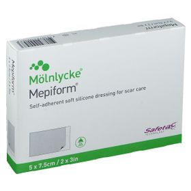 Mepiform® Pansement auto-adhésif siliconé Anti-Cicatrice 5 cm x 7,5 cm