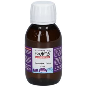 OLIGOELEMENTS POE N°5 HYPOENERGIQUE Manganèse - Cuivre