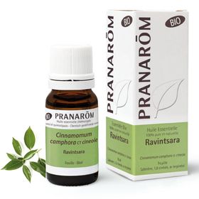 PRANARÔM - Ravintsara Bio - Huile Essentielle Chémotypée - Confort Respiratoire & Défenses Naturelles - 100 % Pure Et Naturelle - HECT - 10 ml