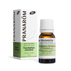 PRANARÔM - Eucalyptus Citronné Bio - Huile Essentielle Chémotypée - Articulations Et Muscles - 100 % Pure Et Naturelle - HECT - 10 ml