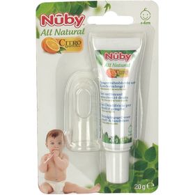 Nuby Citroganix Gel nettoyant gencives et dents + Brosse à dents de doigts