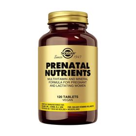 Solgar Prenatal Nutrients - Maternité - Vitamines et Minéraux - Femmes enceintes - 120 comprimés
