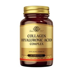 Solgar Collagène Acide Hyaluronique Complexe -  Beauté Peau, Cheveux, Ongles - 30 comprimés