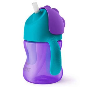 Philips Avent Trinkhalmbecher mit Griffen lila