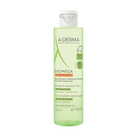 A-DERMA Exomega Control 2in1 Geschmeidigmachendes Reinigungsgel Körper & Haare