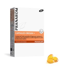 Pranarôm Pranacaps Origan + Essence de Citron BIO