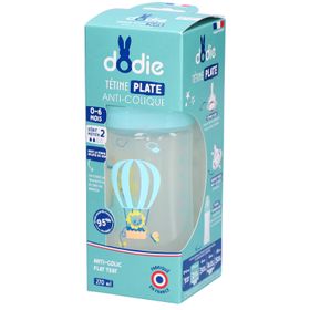 DODIE Anti-Kolik Flasche Himmel Flach Sauger 3 Geschwindigkeiten 0-6 Monate