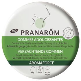 Pranarôm AROMAFORCE Bio Gommes Adoucissantes Menthe/Eucalyptus