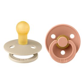 BIBS® BIBS COULEUR Tétines Vanille - Pêche 0 - 6 mois Taille 1