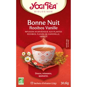 Yogi Tea Bonne Nuit Rooibos Vanille – Infusion bio apaisante pour le soir