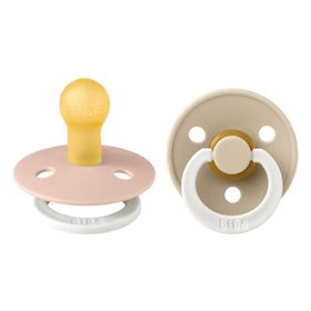 BIBS® BIBS COULEUR Tétines Nuit Vanille - Rose 0-6 mois Taille 1