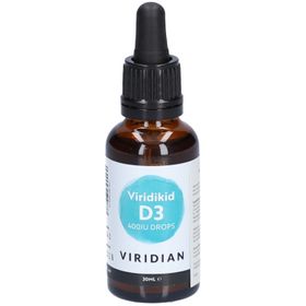 Viridian ViridiKid Vitamin D3 (Vegan) 400 IU (10 mcg) 30 ml