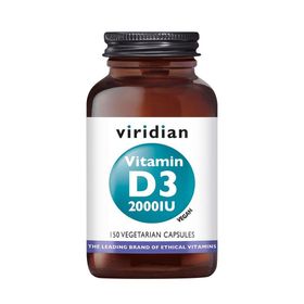 Viridian Vitamin D3 (Vegan) 2000 IU (50 mcg) 150 caps